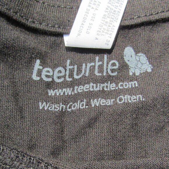 tee turtle t-shirt NWT 6182 mens black cat "I'm a f****ing delight" M (W3231) - Picture 4 of 6